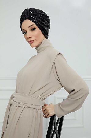 Ön Kemer Detaylı Payetli Bone,B-68P