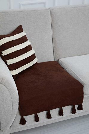 Püsküllü Tekli Koltuk Örtüsü 75 x 90,KO-19T