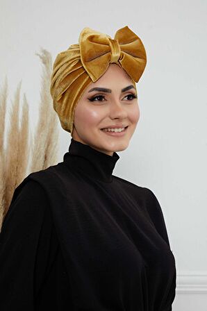 Fiyonklu Kadife Bone,B-27K