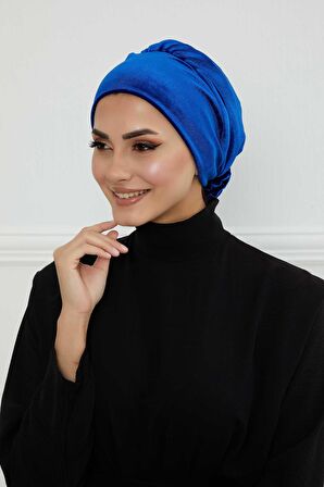 Gül Detaylı Kadife Bone,B-53K