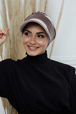 Siperlikli Kadife Şapka Bone,B-73K