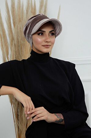 Siperlikli Kadife Şapka Bone,B-73K