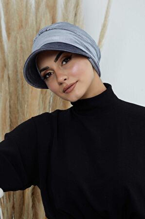 Siperlikli Kadife Şapka Bone,B-73K