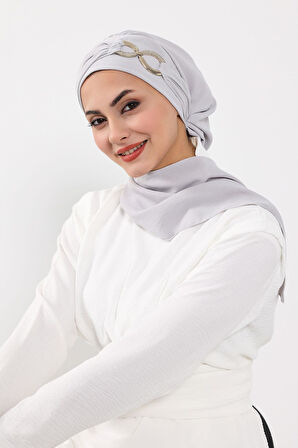 Aksesuarlı Aerobin Kumaş Hazır Türban,HT-94