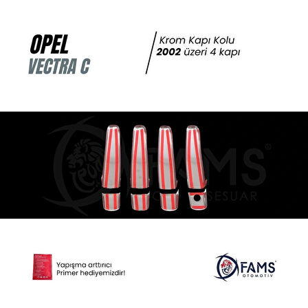 Opel Vectra C Krom Kapı Kolu 4 Kapı 2002 Üzeri P. Çelik