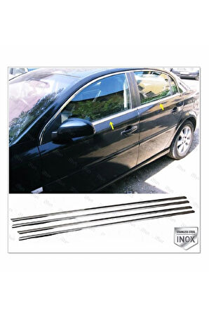 Opel Vectra C Krom Cam Çıtası 4 Prç. 2002 Üzeri P. Çelik