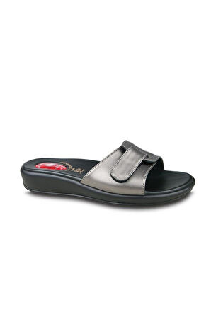 Ceyo 9200-12 Topuk Jelli Kadın Terlik Platin 36-40 