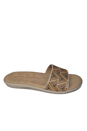 CEYO 9827-27 ORTOPEDİK TAŞ DETAYLI KADIN TERLİK