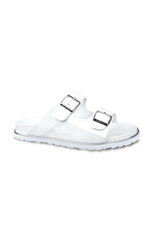 Ceyo 9988-8 Anatomik Taban Kadın Terlik Beyaz 36-40 