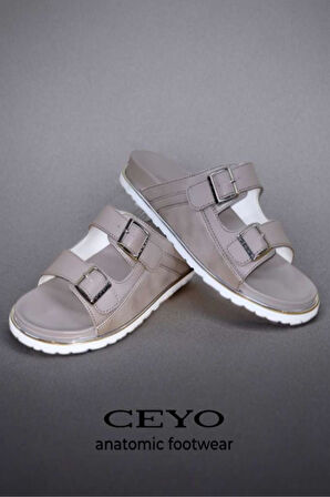 Ceyo 9988-8 Anatomik Taban Kadın Terlik Vizon 36-40 