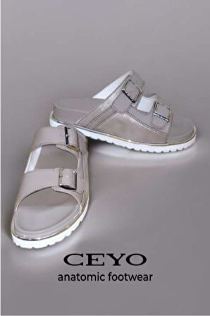 Ceyo 9988-8 Anatomik Taban Kadın Terlik Vizon 36-40 