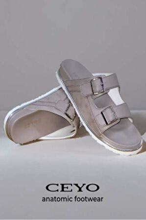 Ceyo 9988-8 Anatomik Taban Kadın Terlik Vizon 36-40 