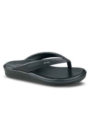 Ceyo 9984-9 Memory Foam Comfort Taban Parmak Arası Kadın Terlik Siyah 36-40 