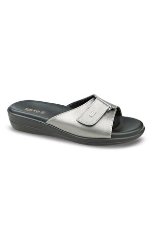 Ceyo 9863-2 Anatomik Comfort Taban Kadın Terlik Platin 36-40 