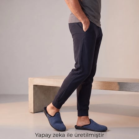 Ceyo Pierro-13 Lacivert Erkek Ev İçi Terlik