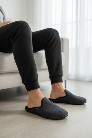 Erkek Kışlık Terlik Rahat Günlük Kullanım - Pierro13 Siyah