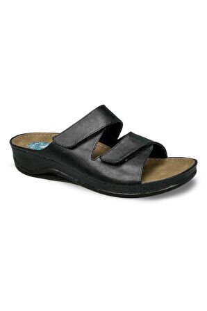 Ceyo 9946 Topuk Jelli Anatomik Taban Kadın Terlik Siyah 36-40 