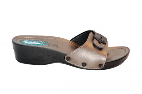 Ceyo Minelli Topuklu-2 Topuk Dikeni (Plantar Fasiitis) Kadın Terlik  Platin