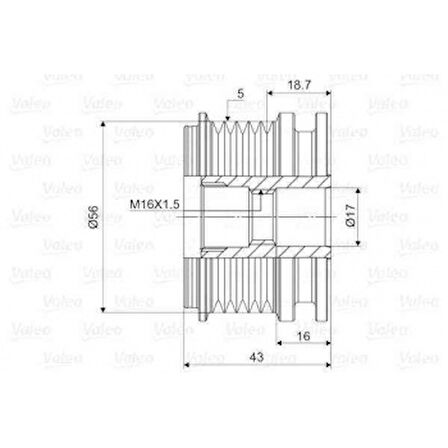 Vag Alternator Kasnagı Skoda Felicia Vw Polo 1,9 (22102) İle Aynı - Valeo 588066