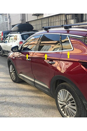 Opel Grandland X Krom Cam Alt Çıtası 6 Parça 2017 Ve Üzeri Paslanmaz Çelik