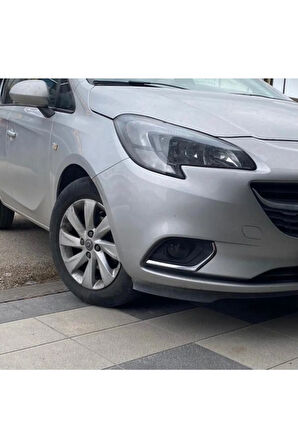 Opel Corsa E Krom Sis Farı Çerçevesi 2 Prç. 2014 Üzeri Paslanmaz Çelik