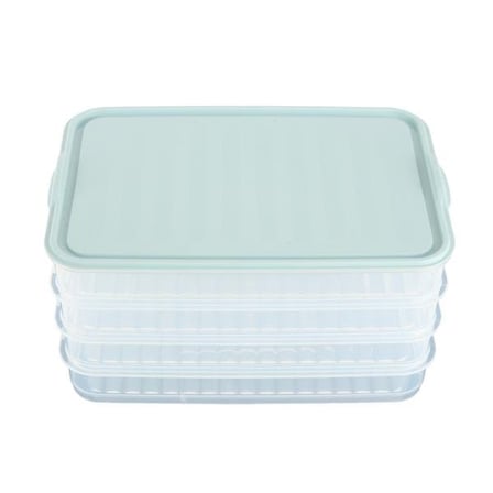 Gondol Easy Click 5 Parça Saklama Kabı - Şeffaf / Turkuaz - 750 ml