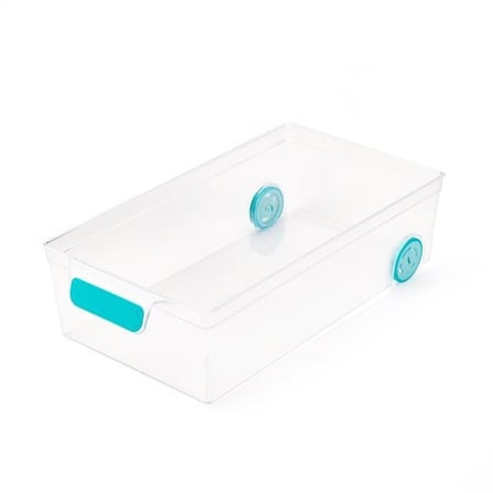Gondol Roll-in Tekerlekli Buzdolabı Düzenleyici - Şeffaf - 16x31 cm