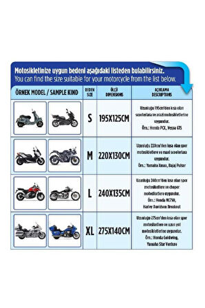 AUTOMİX 4 MEVSİM MOTOSİKLET ÖRTÜSÜ MEDİUM