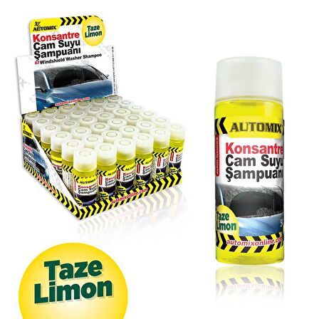 Automix 41226 Oto Cam Suyu Şampuanı Taze Limon 50Ml