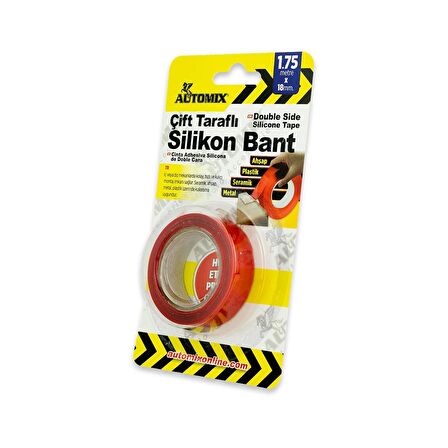 Automix Silikon Çift Taraflı Bant 18mm x 175 CM - 2 Paket