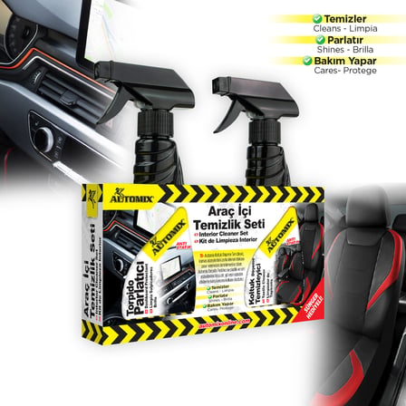 Automix Araç İçi 2li Temizlik Seti / Torpido Parlatıcı ve Koltuk Temizleyici 300ML + 300ML