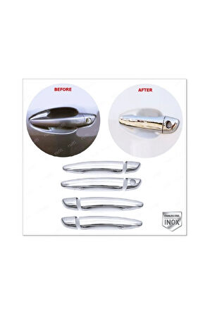 Opel Corsa F Krom Kapı Kolu 4 Kapı 2019 Ve Üzeri Paslanmaz Çelik