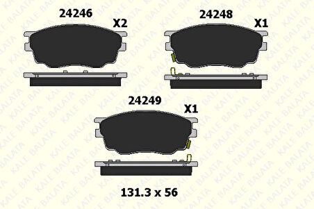 Mazda On Fren Balatası Mazda 6 2002-2007 - Kale B 24246 170 05 Ans