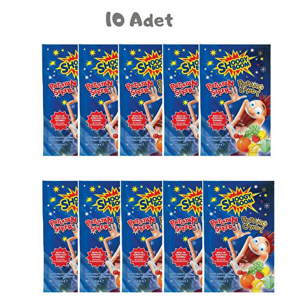 Shoogy Boom Tutti Frutti Aromalı Patlayan Şeker 7 Gr. 10 Adet