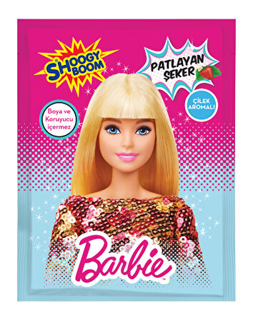 Barbie Çilek Aromalı Patlayan Şeker 7 Gr. 1 Adet