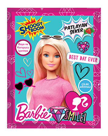 Barbie Çilek Aromalı Patlayan Şeker 7 Gr. 1 Adet