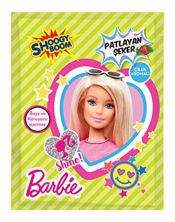 Barbie Çilek Aromalı Patlayan Şeker 7 Gr. 1 Adet