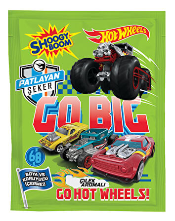 Hot Wheels Çilek Aromalı Patlayan Şeker 7 Gr. 1 Adet