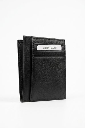 Hakiki Deri Kartlık Cüzdan Portföy İsim Baskılı İnce & Minimal & Modern Siyah