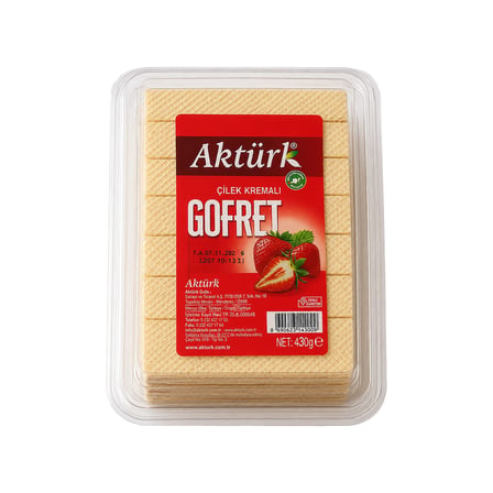 Aktürk Gofret Vanilyalı 475 Gr Ve Çilek Ve Muz Kremalı 430 Gr 6 Lı Karma Paket