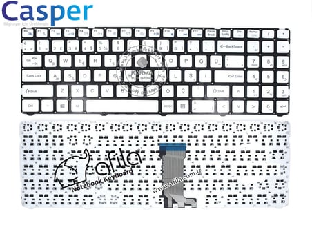 Casper Nirvana C600, C650 Notebook Klavyesi (Beyaz TR) KL364W