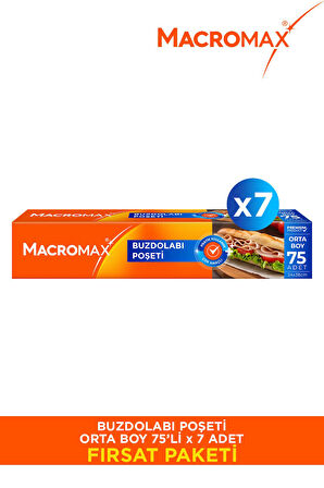 Buzdolabı Poşeti Orta Boy - 75 Li Paket X7
