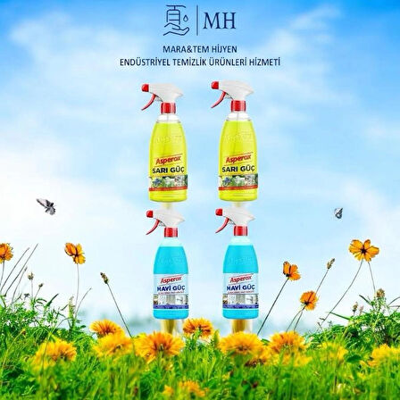 Asperox Sarı Güç 1000 ml 2 Adet Mavi Güç 1000 ml 2 Adet