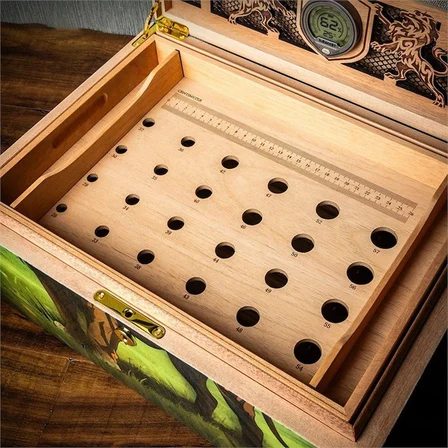 Lubinski Special Edt. Fire Lion Puro Kutusu Humidor 80's Kahve LB-014