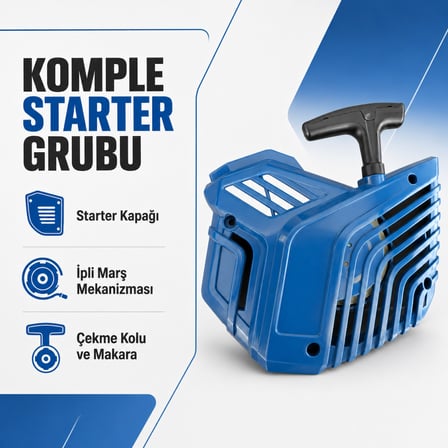 Hyundai HYDC7435 Starter Komple İpli Marş Mekanizması Kapaklı Yedek Parça