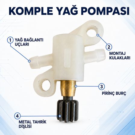 Hyundai HCS214A / HCS204A Akülü Budama Testeresi Yağ Pompası