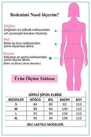 Dipmoda Kadın Kemerli Yeni Sezon Midi Boy Desenli Şifon Elbise Apcx04