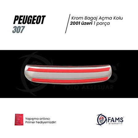 Peugeot 307 Krom Bagaj Açma Kolu 2001 Üzeri P. Çelik