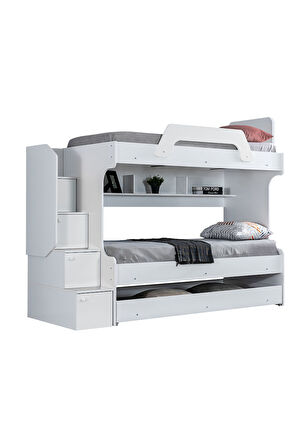 Ranza, İnci Yavrulu Ranza 3lü Beyaz Ranza + 3 Adet Comfort Yatak