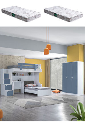 Ranza, Loof Ranza Karyola Masa + 3 Kapaklı Dolap + 2 Adet Comfort Yatak